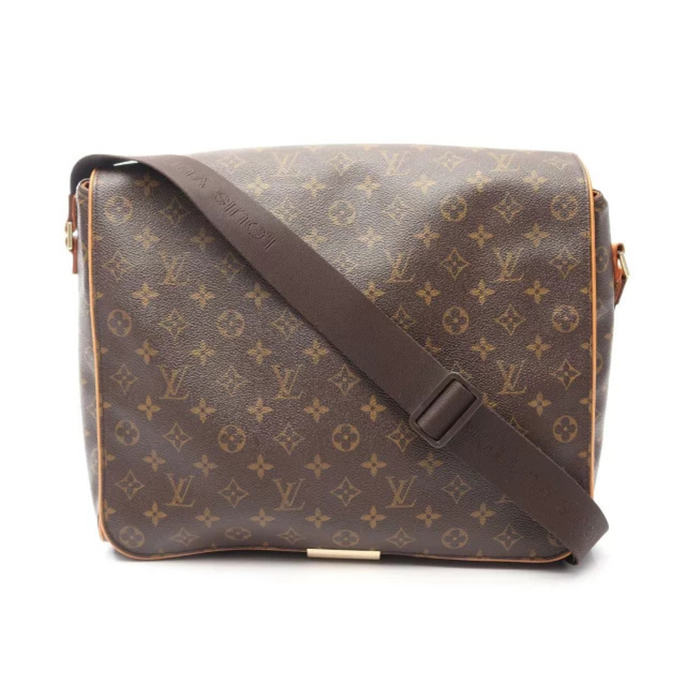 Louis Vuitton Abesses Shoulder Bag Canvas Leather Monogram Brown